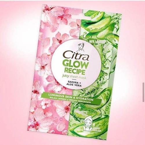 Jual Citra Glow Recipe Juicy Sheet Mask Sakura + Aloe vera Sheet mask