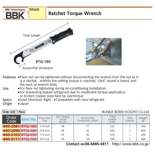 Jual Varian Ratchet Torque Wrench BBK - RTQ-180 - Kab. Bekasi - Ichiban ...