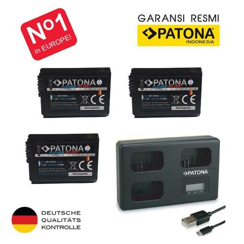 Batterie PATONA NP-FW50 950mAh Pour Sony Alpha A5100, A6000, A7, NEX, ZV-E10 - Lot De 2