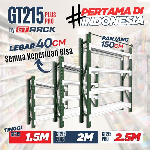 Jual GT-RACK GT215 PLUS PRO - RAK GUDANG BESI 4 SUSUN - LEBAR 40CM P ...