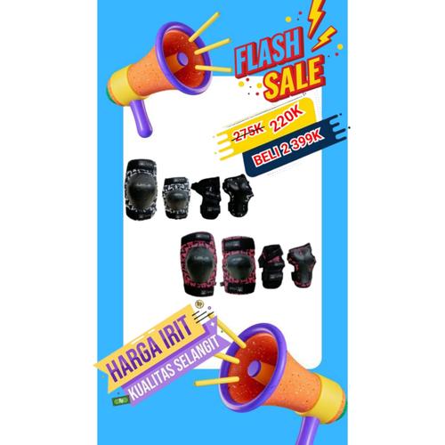 Promo Protector Set LYNX X178 Deker Skateboard Sepeda Sepatu Roda