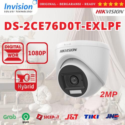 Jual Hikvision DS 2CE76D0TEXLPF 2MP Dual Light Fixed Turret Camera