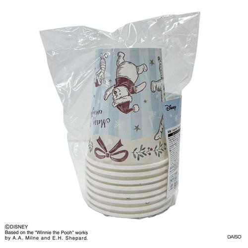 Jual Daiso Paper Cup - 250mL - 8pcs - Christmas CD - Winnie the pooh ...