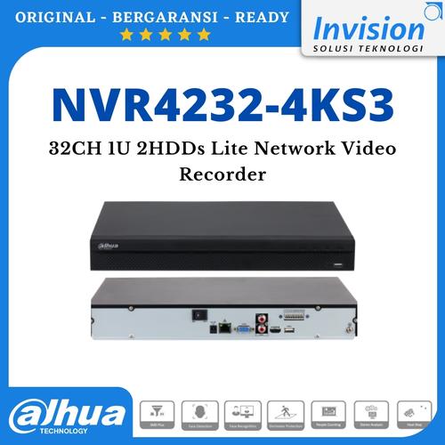 Jual DAHUA NVR4232-4KS3 32 Channel 2 Slot HDD NVR IP Camera CCTV 32ch ...