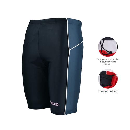 Promo SILVER celana renang pria/mens tight swim trunk 14502 BL Hitam