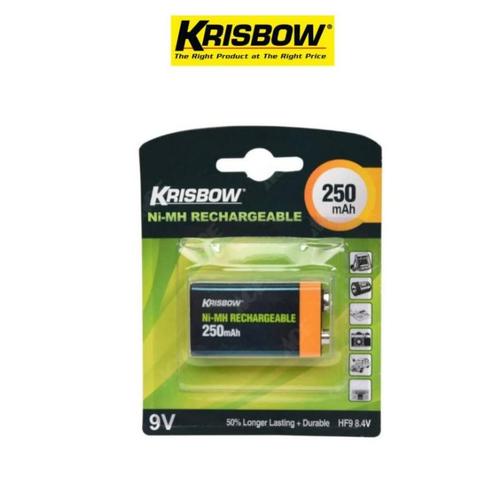 Jual BATERAI RECHARGE 9V 250 mAh KRISBOW / BATRE CAS / KRISBOW BATTERY ...
