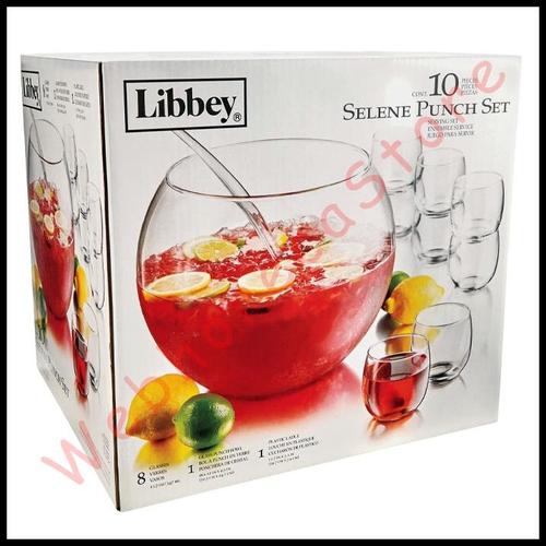 Jual Libbey Selene Punch Bowl Set10Pcs/ Mangkok Gelas Saji Cocktail