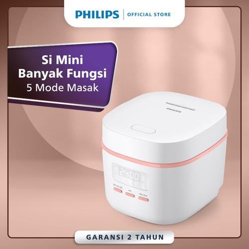 Promo Philips 0.54L Mini Digital Rice Cooker HD3064/33 400 Watt White Regular Cicil 0 3x