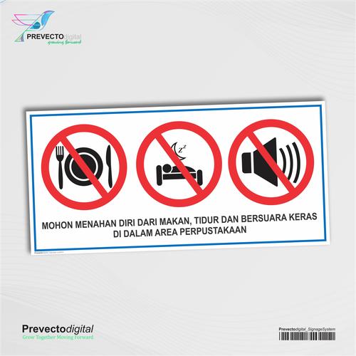 Jual Sticker Safety Sign K3 Rambu Etika Di Area Perpustakaan Sticker ...
