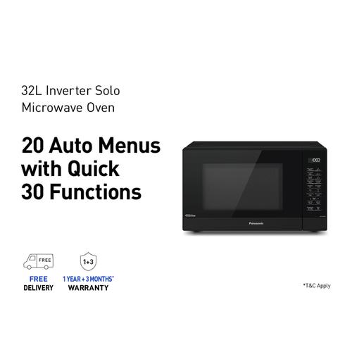 Panasonic NN-ST64QWEPG Magnetron Solo Inverter 32L Wit - 1000W Met 20 Programma's