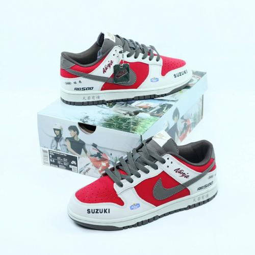 Promo SEPATU NIKE SB DUNK LOW SUZUKI WHITE RED BROWN FULL TAG