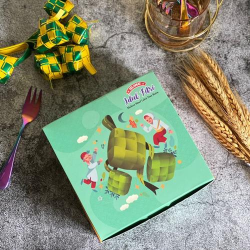 Jual Dus Lapis Legit Idul Fitri Uk 15x15cm Box Kue Lebaran Design Unik
