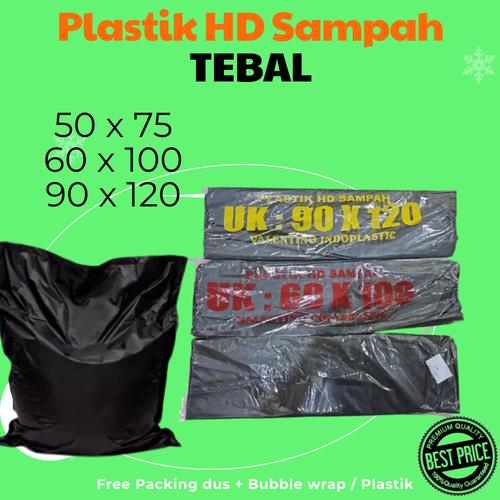 Jual Kantong Plastik Kresek Sampah Hitam HD Plastik Sampah 50 60 90 ...