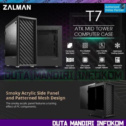 Tokopedia Computer Case Jual Zalman T7 - Acrylic Side Panel Mid-Tower ATX Computer Case ...