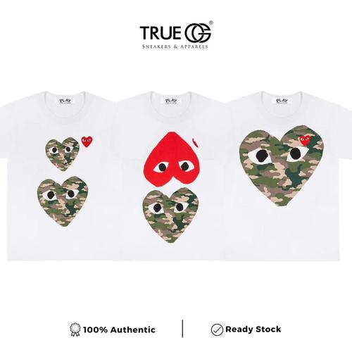 Promo Comme De Garcons CDG Play Camo T-shirt Authentic UPSIDE DOWN, L di  True Og Kicks Tokopedia