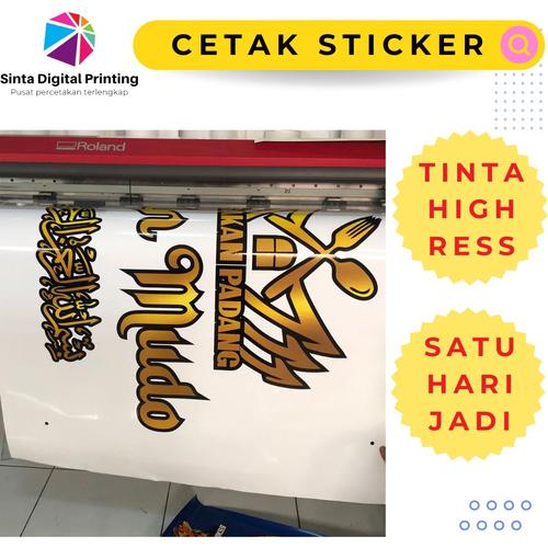 Jual Cetak Sticker Label Produk + Cutting / Stiker Ritrama Vinyl Kab