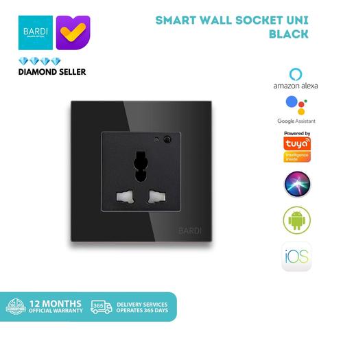 Promo BARDI Smart Wall Socket Wifi UNI Black Universal Kota