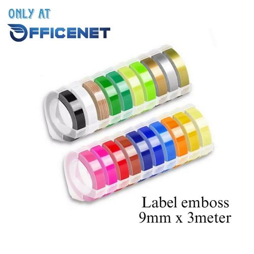 Jual LABEL DYMO EMBOSS 9mm PANJANG 3meter - Hitam - Kota Bandung ...