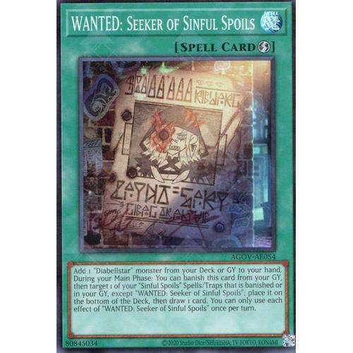 yugioh sinful spoils deck Yugioh Amazoness Deck Yu-Gi-Oh! Card: Wanted: Seeker Of Sinful Spoils  (AGOV-AE003) - Asia English Super Rare