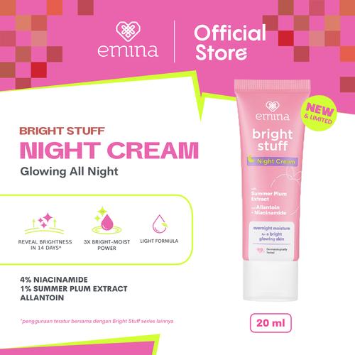 Promo [Limited Edition] Emina Bright Stuff Night Cream 20g Pelembab