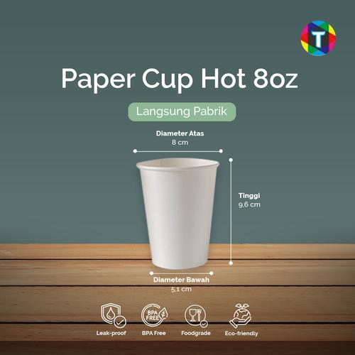 Jual Paper cup 8oz Putih Polos/Gelas Kertas Kopi Ecer - Jakarta Barat ...