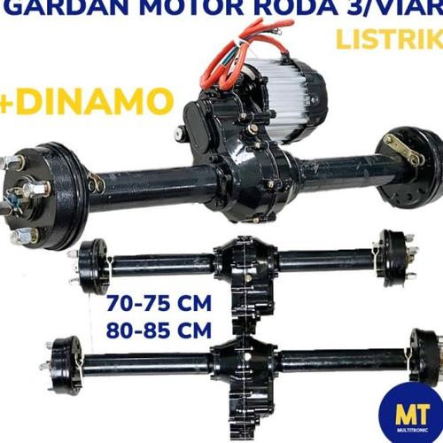 Jual FF Paket!! Dinamo Motor Listrik Roda Tiga+ 85 cm Gardan Belakang ...