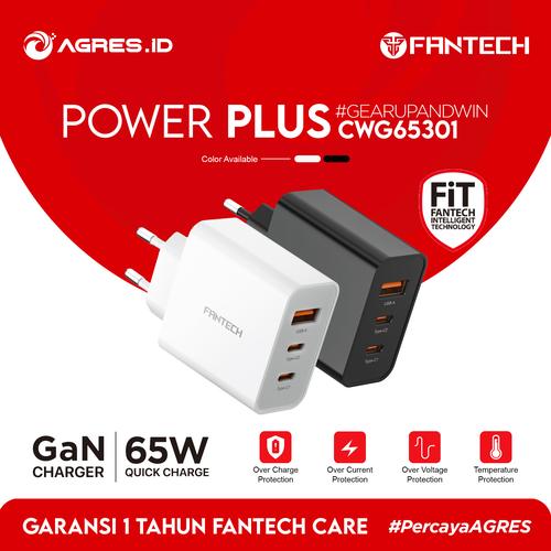 Promo Fantech Power PLUS 65W | 3-Ports GaN Charger CWG65301 - Black ...
