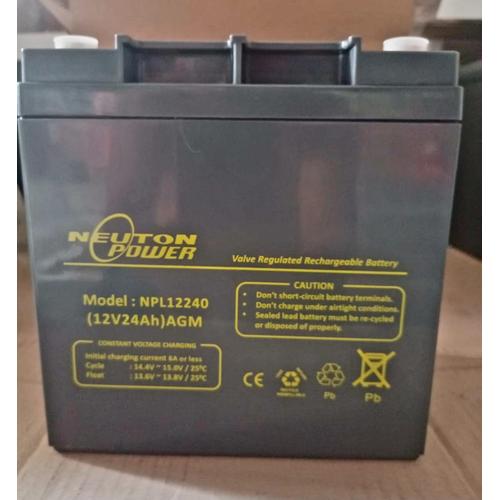 Jual Neuton Power NPL12240 12 VDC 24 AH Baterai Aki Vrla UPS Backup ...
