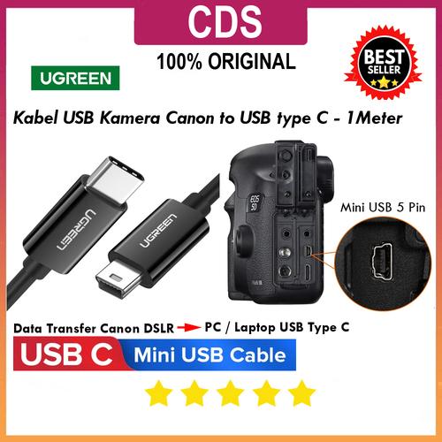 Jual Ugreen Kabel USB Kamera DSLR Canon Gopro Mini USB to Type
