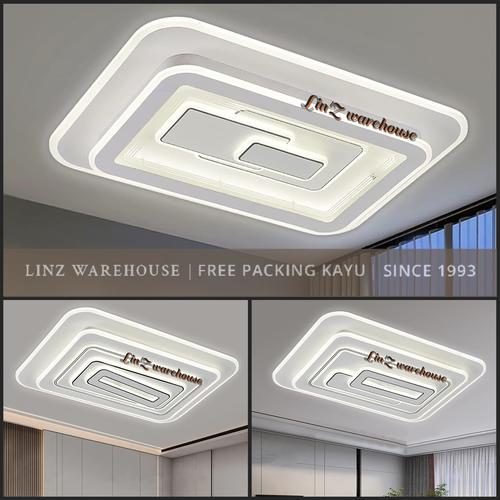 Jual Lampu plafon hias WHITE MINIMALIS RECTANGLE 3 COLOUR LED ceiling ...