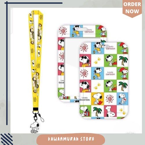 Jual Name Tag Card Holder Motif Snoopy Dog / ID Card Holder Cute Snoopy ...