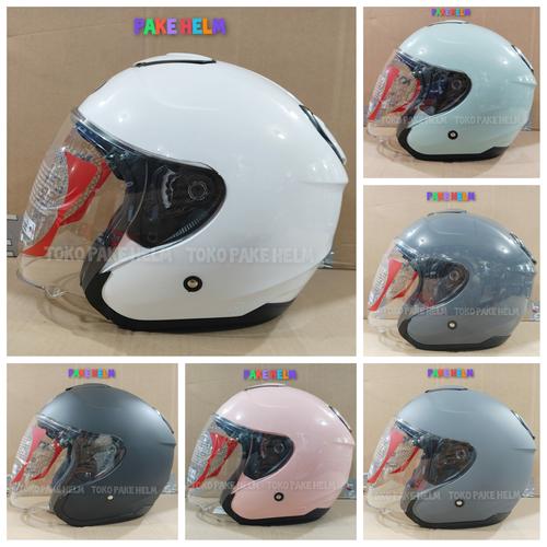Promo HELM KYT KYOTO PUTIH WHITE HELM KYT HALF FACE Putih, M