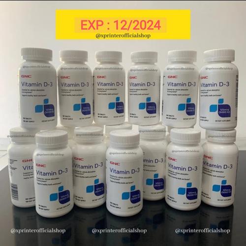 Jual READY ORI USA GNC Vitamin D3 5000 IU 125 mcg 180 tablet 5000IU