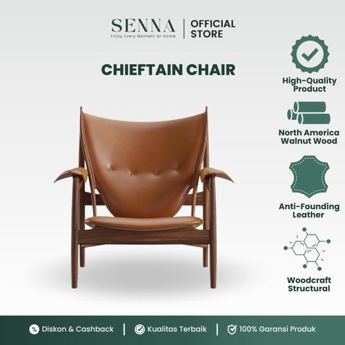 Jual CHIEFTAIN Chair Wood And Leather Kursi Santai Kursi Kayu Amerika ...