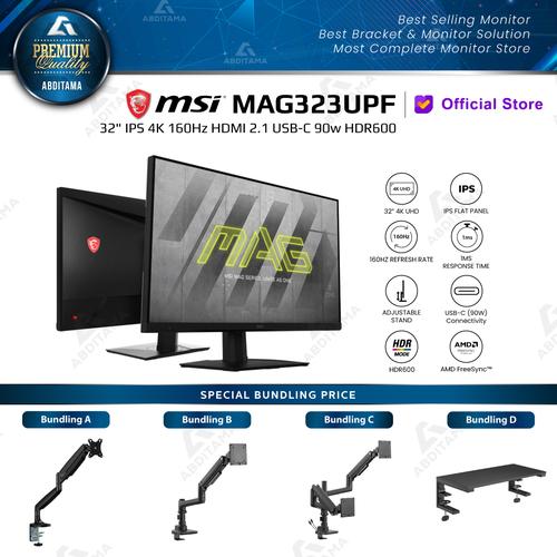 Promo Monitor LED MSI MAG323UPF 32" IPS 4K 160Hz HDMI 2.1 USBC 90w