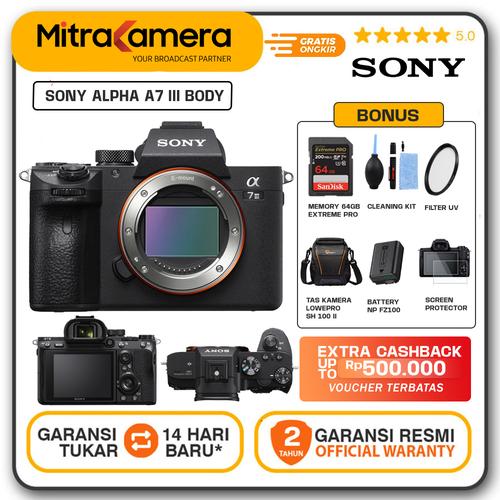 Kamera SONY Alpha A7 III Body Only STANDART di Mitrakamera Bandung  Tokopedia