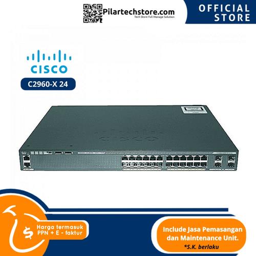 Jual Cisco Catalyst 2960-X 24 GigE PoE 370W, 4 x 1G SFP, LAN Base,WS ...