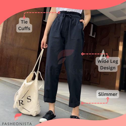 Details Double Look Leg Opening Celana Panjang Wanita main image 0