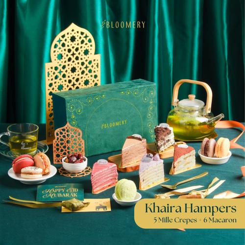 Jual Khaira Hampers 5 Slice Mille Crepe + 6 Pcs Macaron Special