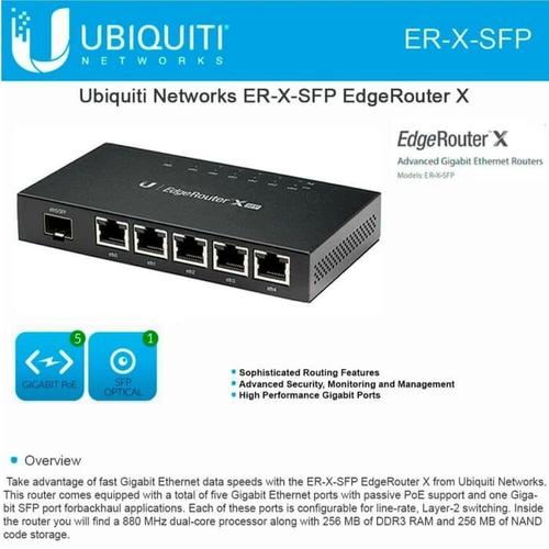 Jual UBIQUITI ER-X-SFP , EdgeRouter X 6-port POE SFP - Jakarta Pusat ...