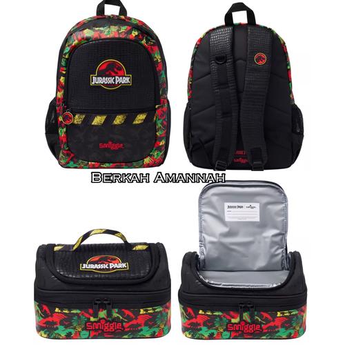 Promo smiggle Jurassic Park Classic Backpack dan lunchbag set