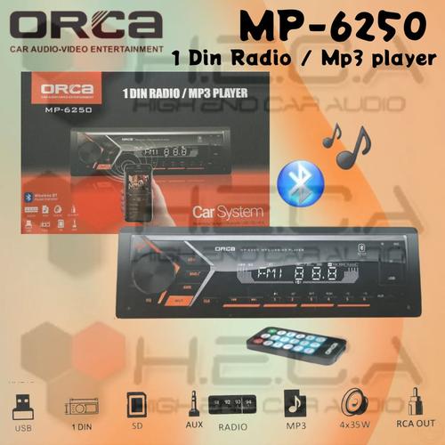 Jual ORCA MP6250 Bluetooth Single Din USB Radio MP3 Audio Mobil MP
