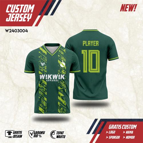 Jual Jersey Futsal Custom Full Printing Pattern Hijau Variasi