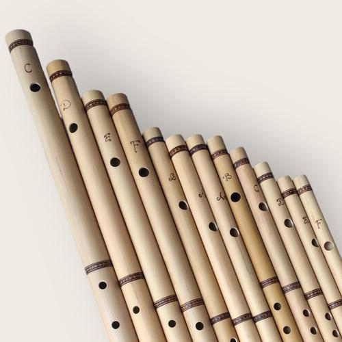 Jual alat musik suling dangdut 1 set suling bambu 12 biji suling ...