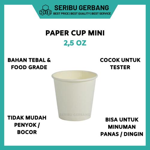 Jual 80PCS PAPER CUP GELAS KERTAS 2,5 OZ PAPERCUP KECIL MINI TESTER ...