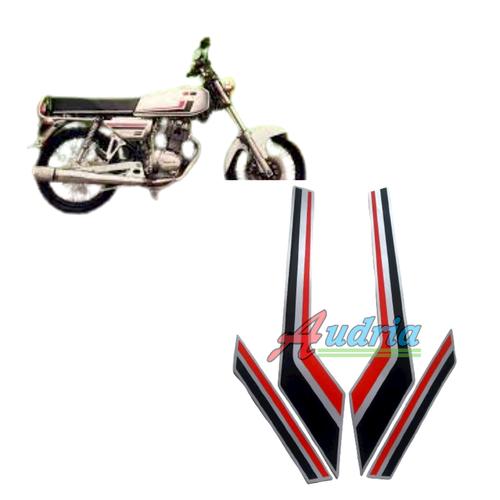 Promo Striping Sticker Motor Honda CB 100 K5 Warna Silver-Merah