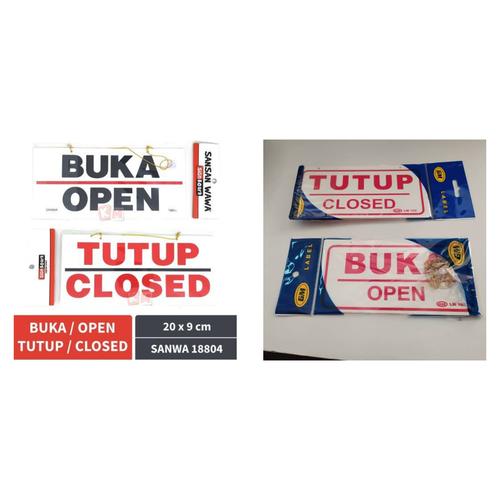 Jual ACRYLIC OPEN CLOSED SIGN BOARD PAPAN GANTUNGAN BUKA TUTUP PINTU ...