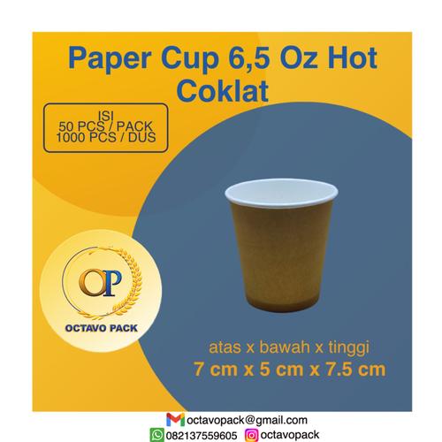 Jual Paper Cup 6,5 Oz Hot Coklat / Gelas Kertas Minuman Panas 6,5 Oz ...