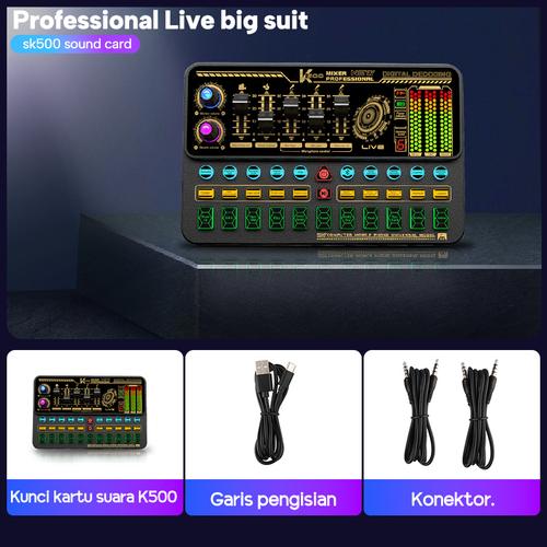 Jual SoundCard K500 Bluetooth Audio Live Mixer untuk Live streaming