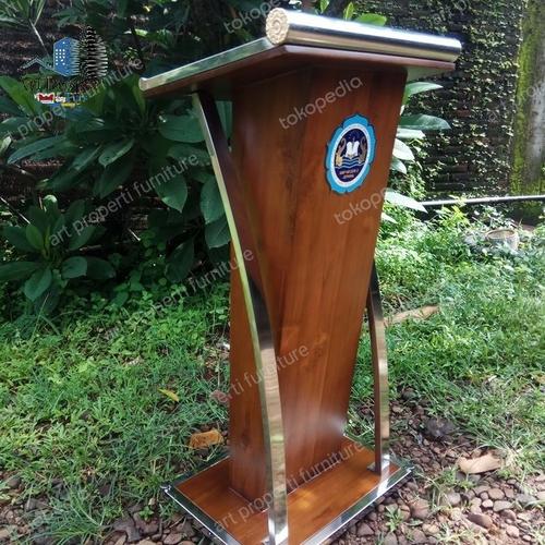 Jual mimbar pidato podium besi stenlis model terbaru - Kab. Jepara